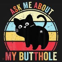 Ask Me About My Butthole Funny Cat Butt Kids Hoodie thumb 5
