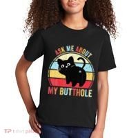 Ask Me About My Butthole Funny Cat Butt Kids T-Shirt thumb 2