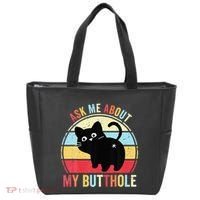 Ask Me About My Butthole Funny Cat Butt Tote Bag thumb 0