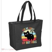 Ask Me About My Butthole Funny Cat Butt Tote Bag thumb 2