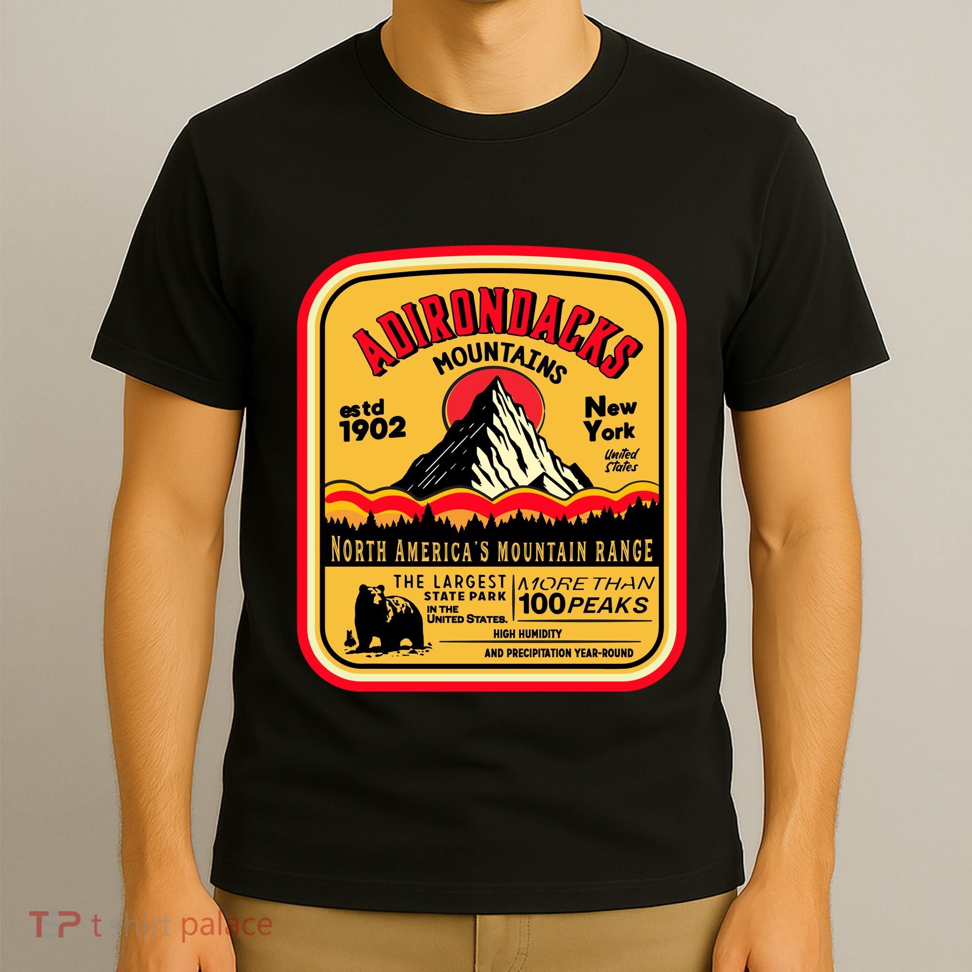 Adirondack Mountains (Adk) Aged Look T-Shirt