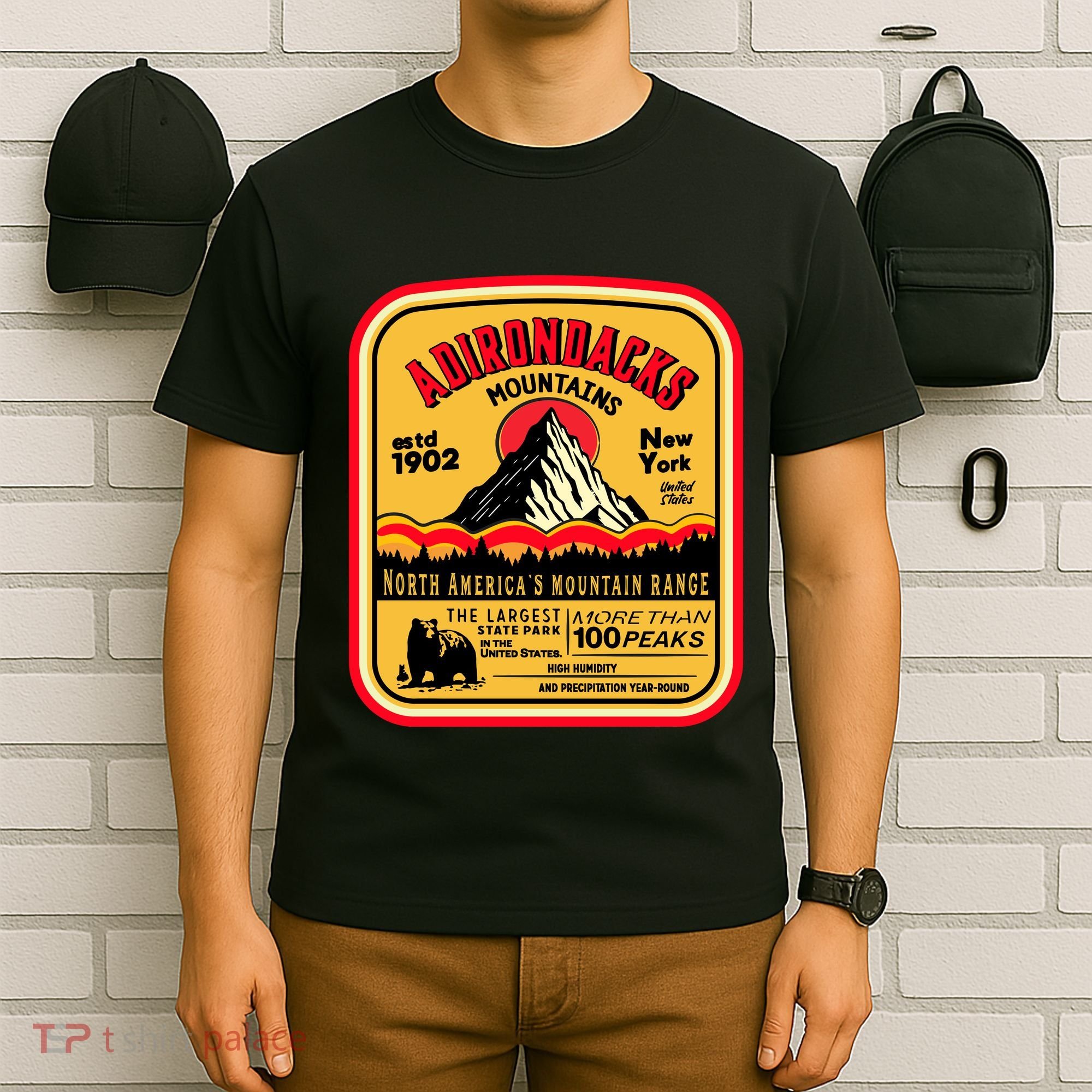 Adirondack Mountains (Adk) Aged Look T-Shirt
