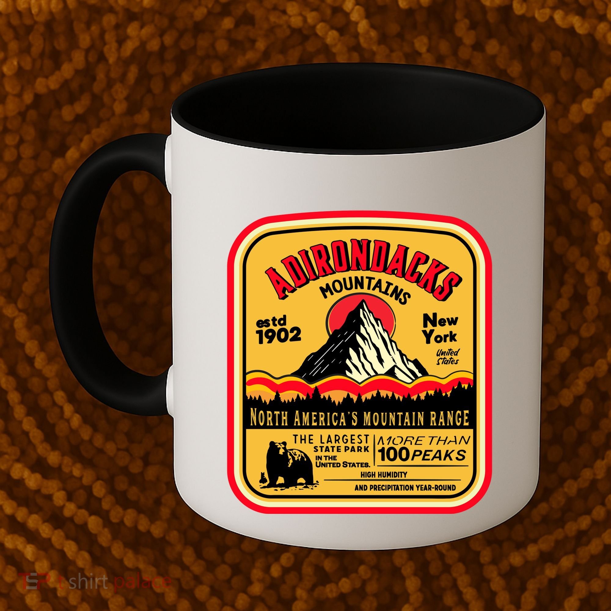 Adirondack Mountains (Adk) Aged Look Coffee Mug