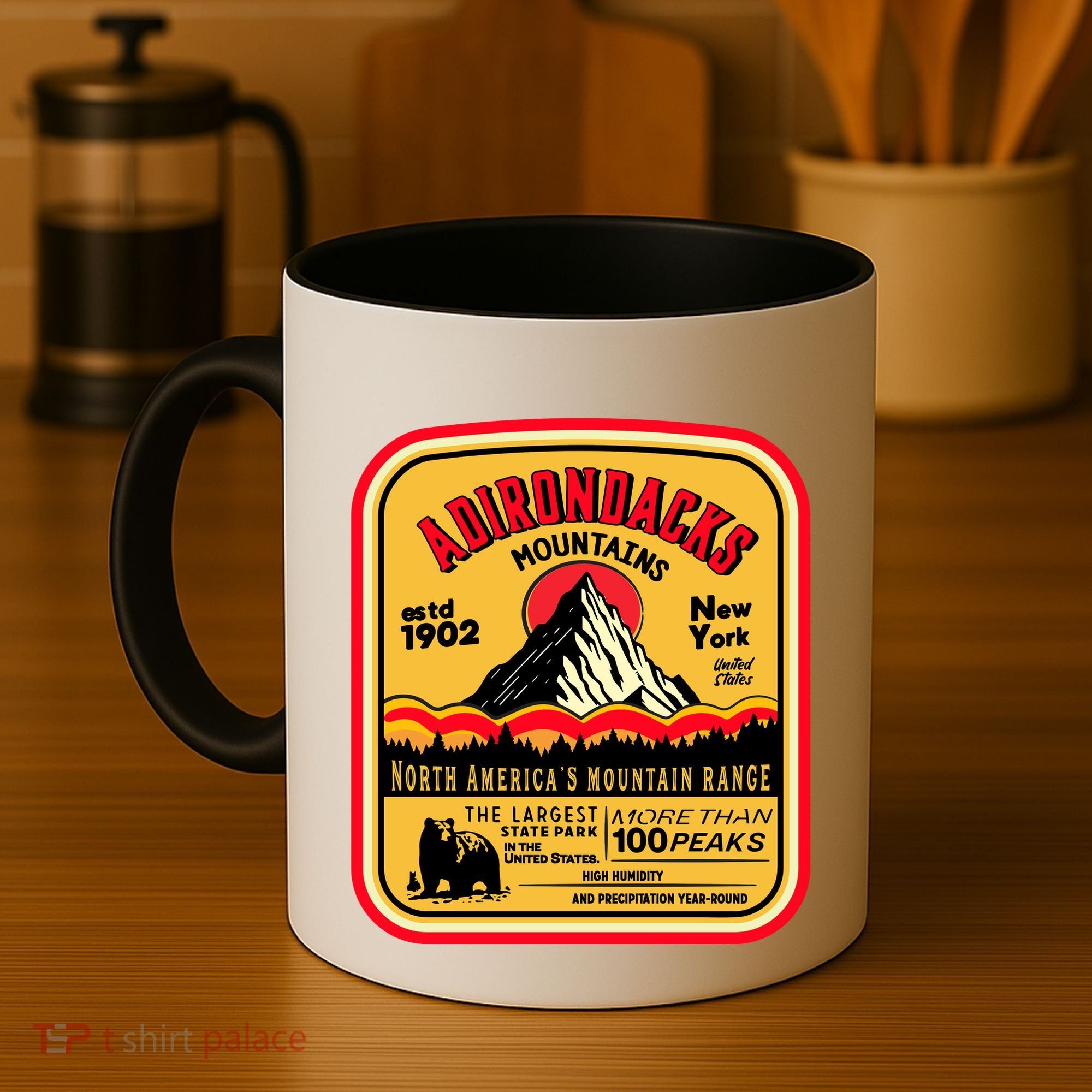 Adirondack Mountains (Adk) Aged Look Coffee Mug