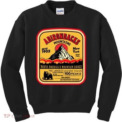 Adirondack Mountains (Adk) Aged Look Kids Sweatshirt