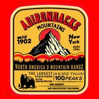 Adirondack Mountains (Adk) Aged Look Santa Hat thumb 1