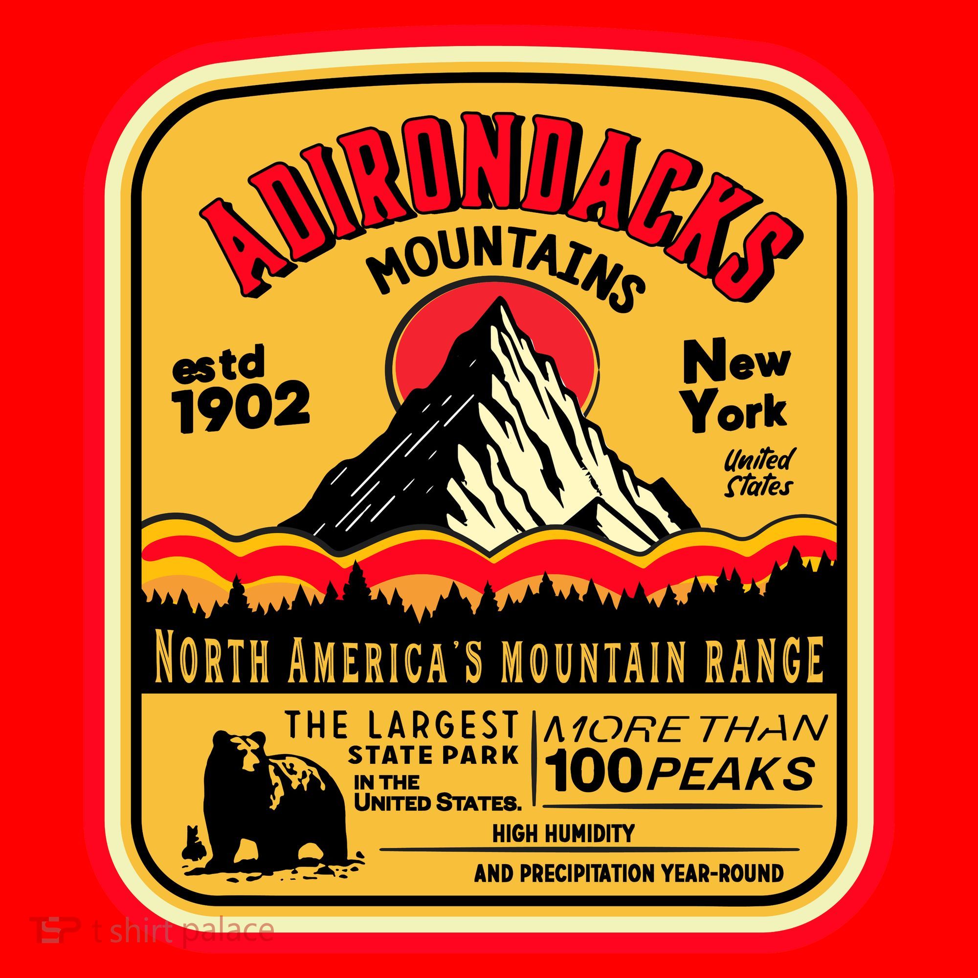 Adirondack Mountains (Adk) Aged Look Santa Hat