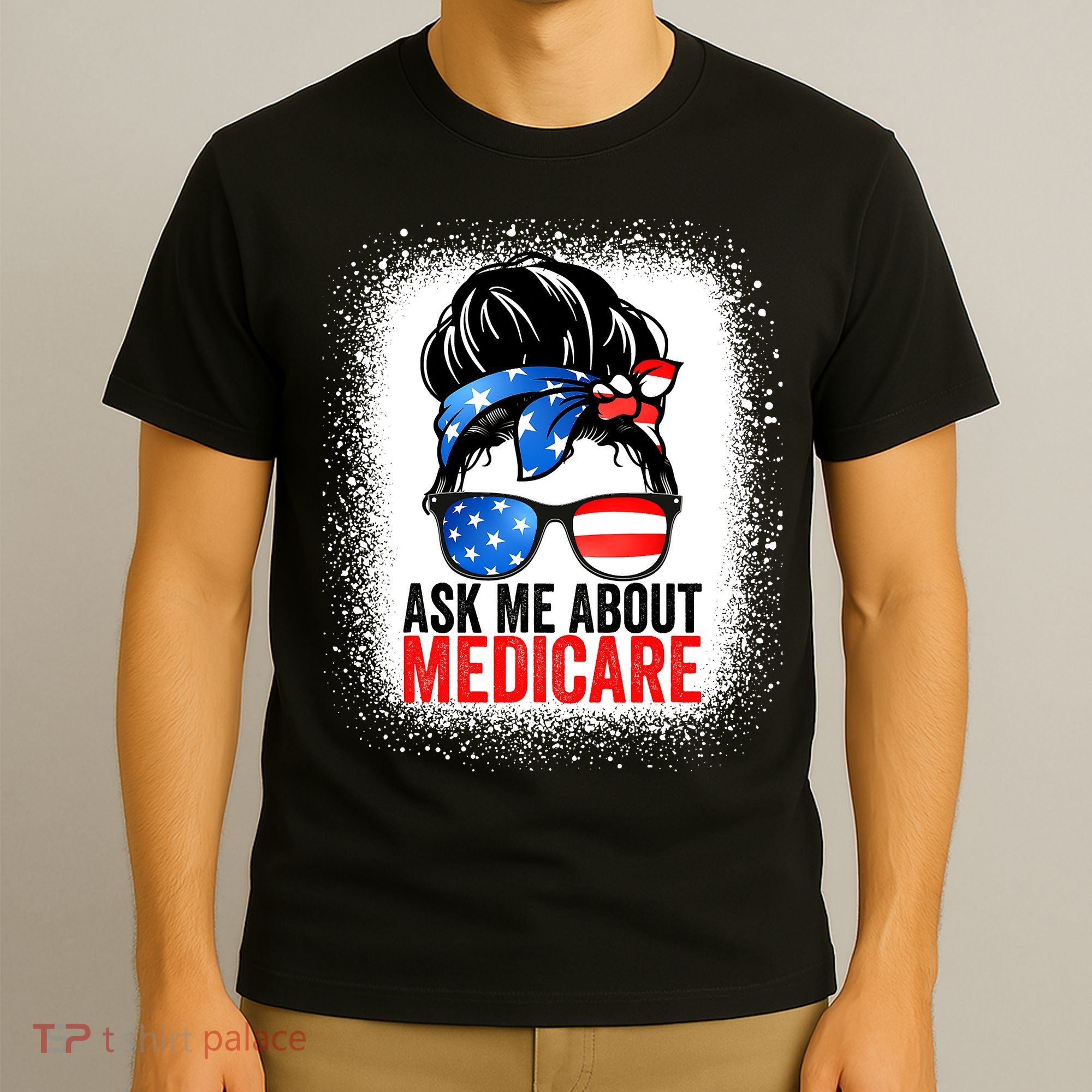 Ask Me About Medicare Insurance Agent Broker Sales Marketing T-Shirt