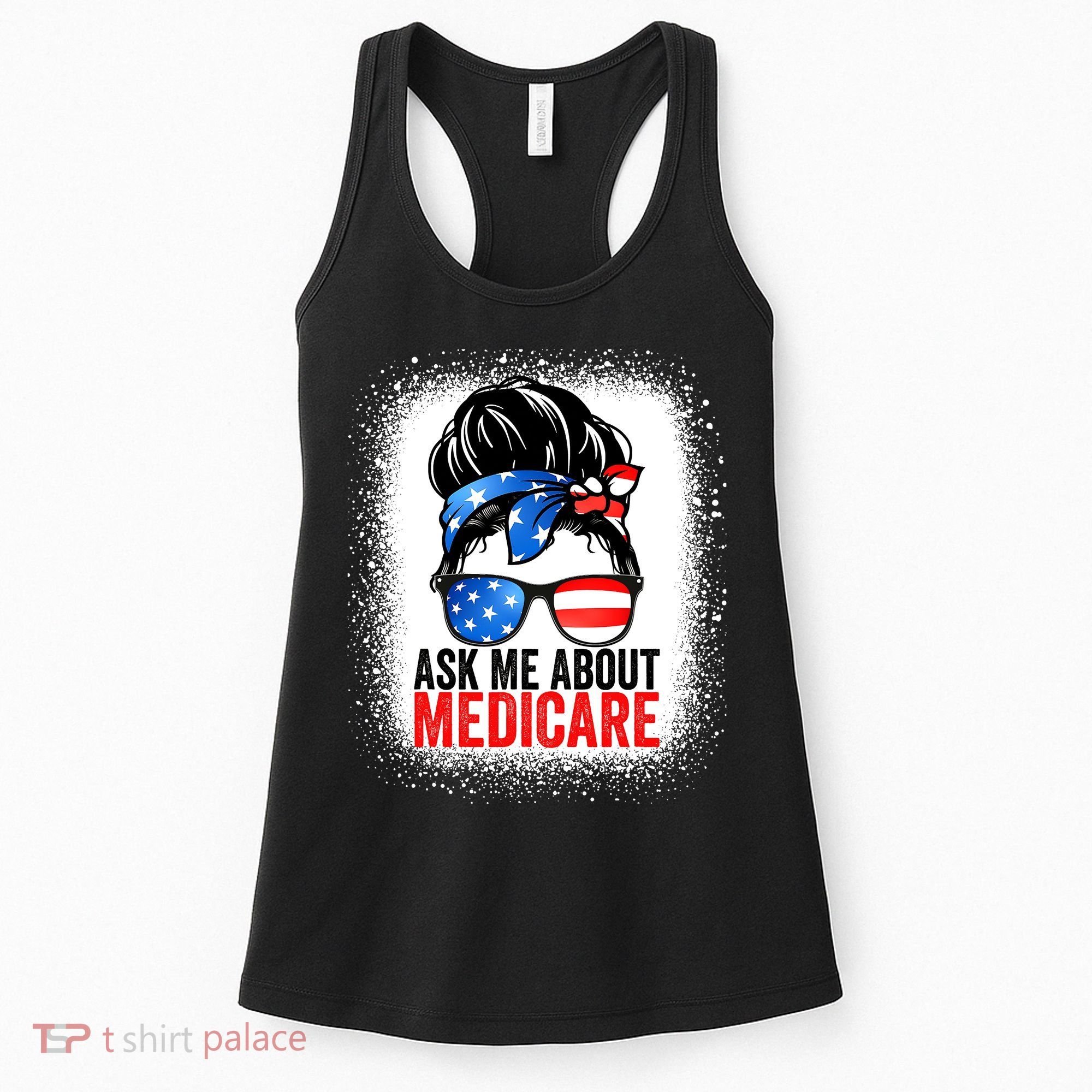 Ask Me About Medicare Insurance Agent Broker Sales Marketing Women's Tank Top