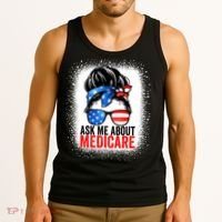 Ask Me About Medicare Insurance Agent Broker Sales Marketing Tank Top thumb 3