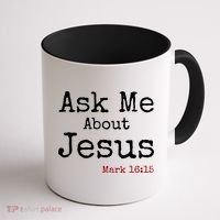 Ask Me About Jesus Coffee Mug thumb 1