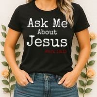 Ask Me About Jesus Women's T-Shirt thumb 2