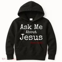 Ask Me About Jesus Kids Hoodie thumb 0
