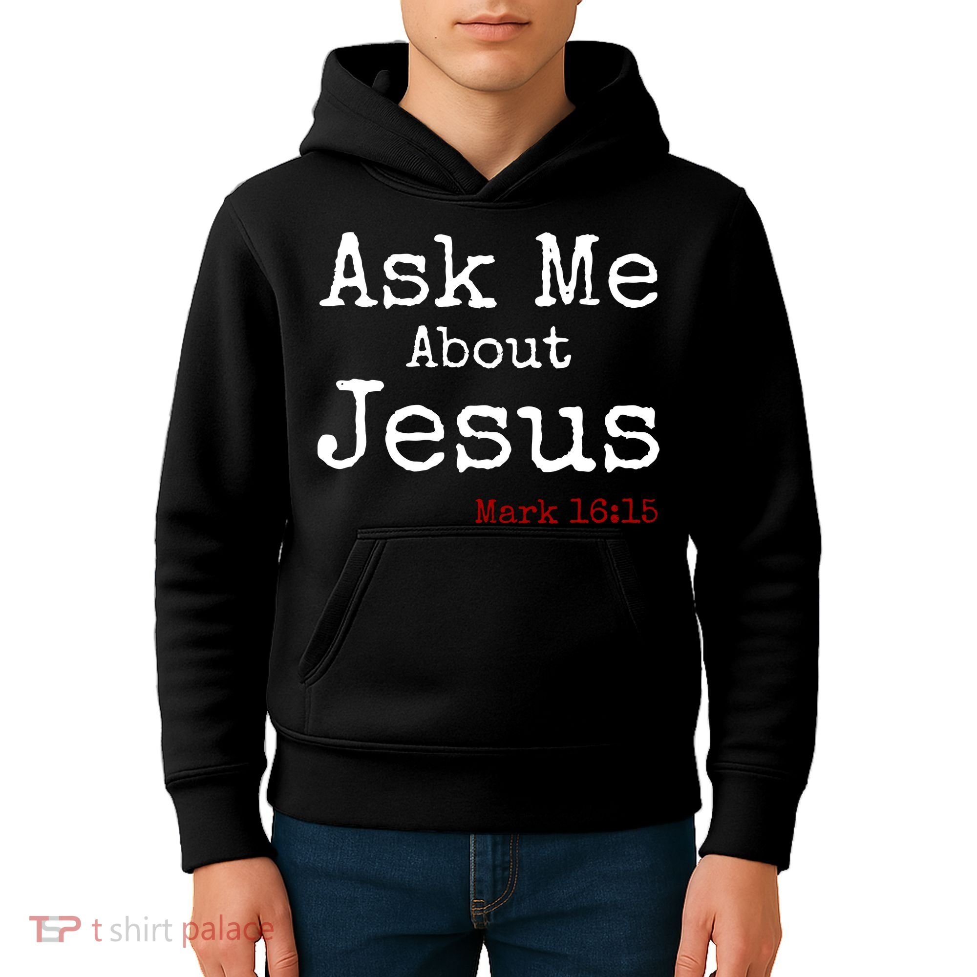 Ask Me About Jesus Kids Hoodie