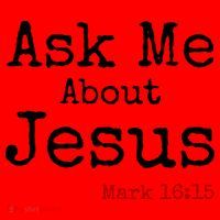 Ask Me About Jesus Santa Hat thumb 1