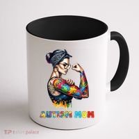 Autism Mom Autism Awareness Strong And Proud Autistic Coffee Mug thumb 1