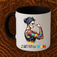 Autism Mom Autism Awareness Strong And Proud Autistic Coffee Mug thumb 2
