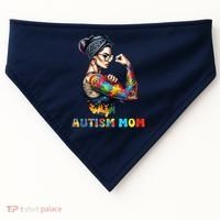 Autism Mom Autism Awareness Strong And Proud Autistic USA-Made Doggie Bandana thumb 0