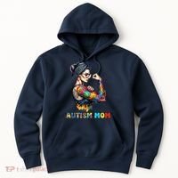 Autism Mom Autism Awareness Strong And Proud Autistic Hoodie thumb 0