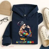 Autism Mom Autism Awareness Strong And Proud Autistic Hoodie thumb 4
