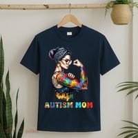 Autism Mom Autism Awareness Strong And Proud Autistic T-Shirt thumb 2