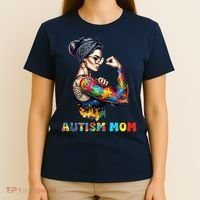 Autism Mom Autism Awareness Strong And Proud Autistic T-Shirt thumb 4