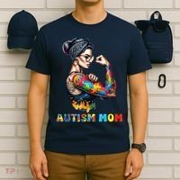 Autism Mom Autism Awareness Strong And Proud Autistic T-Shirt thumb 6