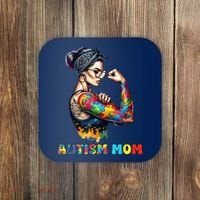 Autism Mom Autism Awareness Strong And Proud Autistic Coaster thumb 0