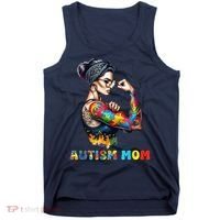 Autism Mom Autism Awareness Strong And Proud Autistic Tank Top thumb 0
