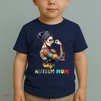 Autism Mom Autism Awareness Strong And Proud Autistic Toddler T-Shirt thumb 2
