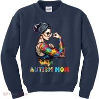 Autism Mom Autism Awareness Strong And Proud Autistic Kids Sweatshirt thumb 0