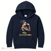 Autism Mom Autism Awareness Strong And Proud Autistic Kids Hoodie thumb 0