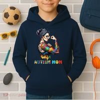Autism Mom Autism Awareness Strong And Proud Autistic Kids Hoodie thumb 2