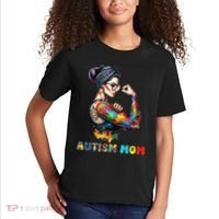 Autism Mom Autism Awareness Strong And Proud Autistic Kids T-Shirt thumb 2