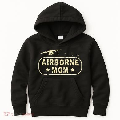 Airborne Mom Kids Hoodie