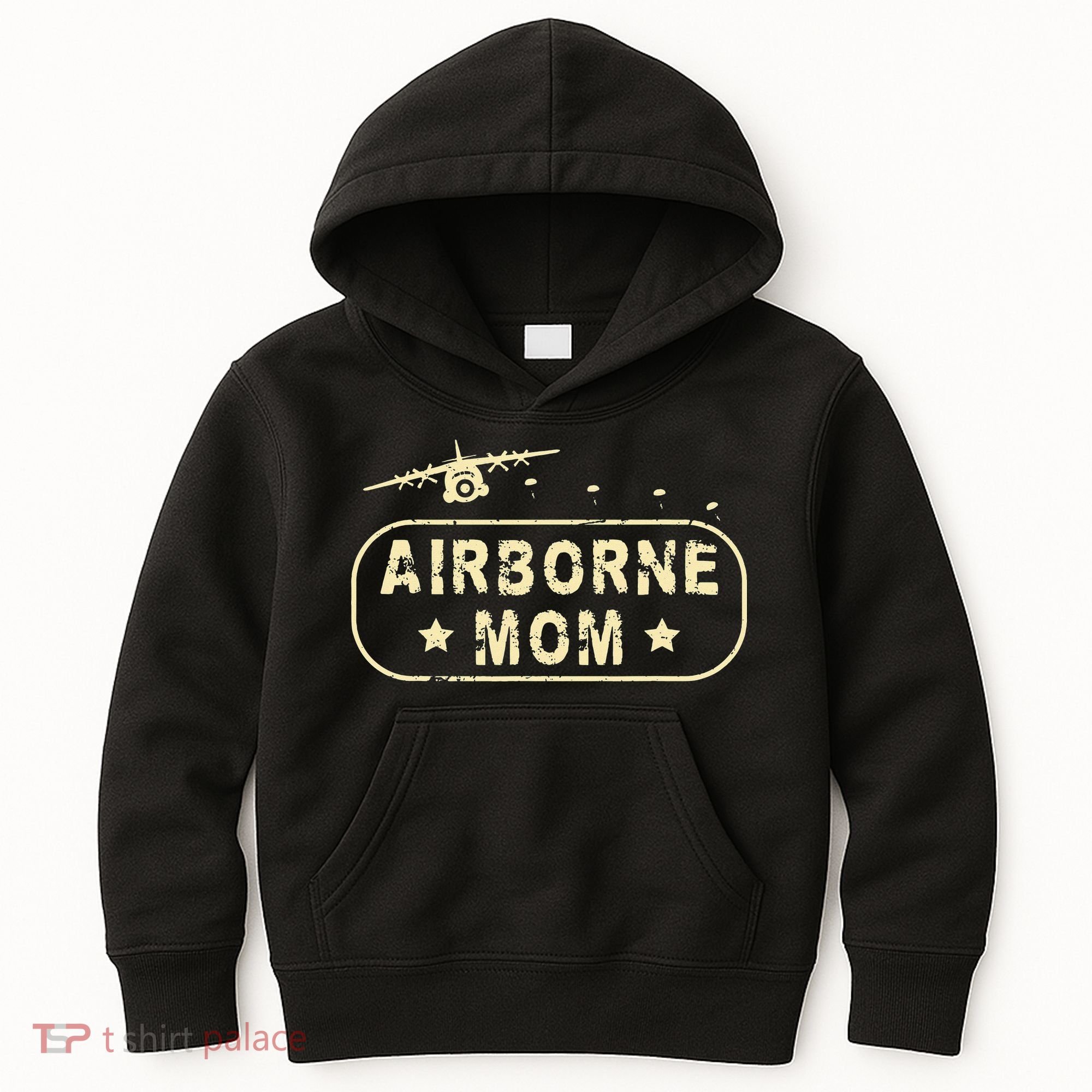 Airborne Mom Kids Hoodie