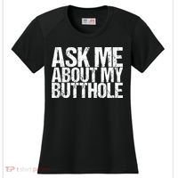 Ask Me About My Butthole Retro Funny Women's Cooling Performance Crew T-Shirt thumb 0