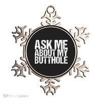 Ask Me About My Butthole Retro Funny Ornament thumb 0