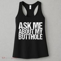 Ask Me About My Butthole Retro Funny Women's Tank Top thumb 3