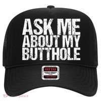 Ask Me About My Butthole Retro Funny Hat thumb 0