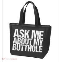Ask Me About My Butthole Retro Funny Tote Bag thumb 3