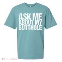Ask Me About My Butthole Retro Funny Sueded Cloud Jersey T-Shirt thumb 0