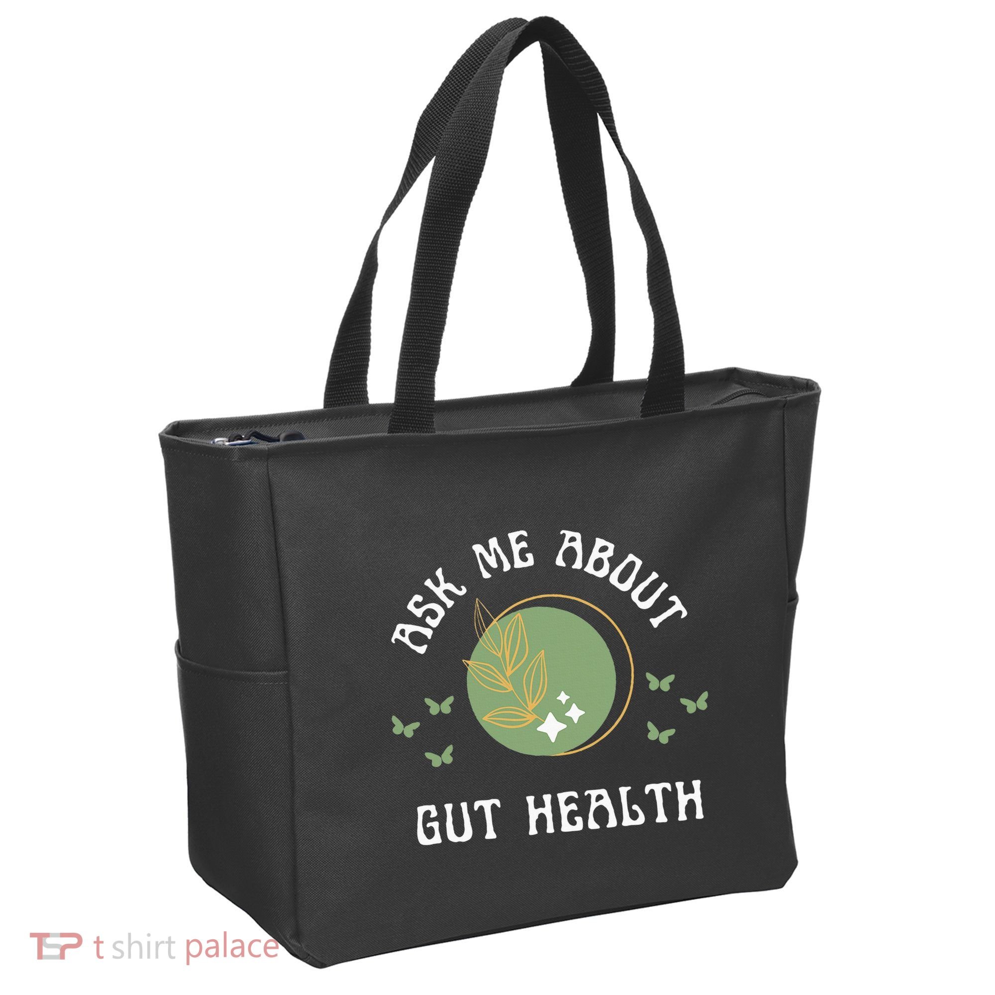 Ask Me About Gut Health New Age Wellness And Healing Tote Bag