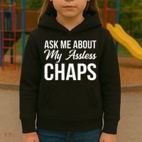 Ask Me About My Assless Chaps Kids Hoodie thumb 3