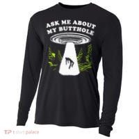 Ask Me About My Butthole Ufo Cooling Performance Long Sleeve Crew thumb 0
