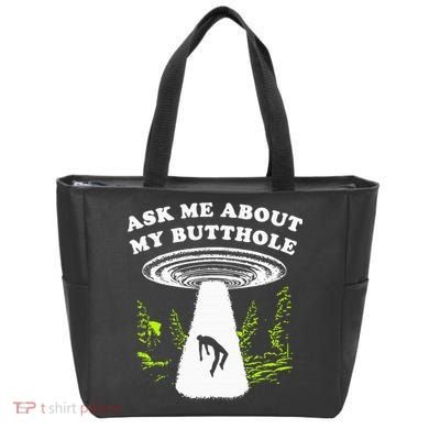 Ask Me About My Butthole Ufo Tote Bag
