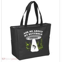 Ask Me About My Butthole Ufo Tote Bag thumb 2