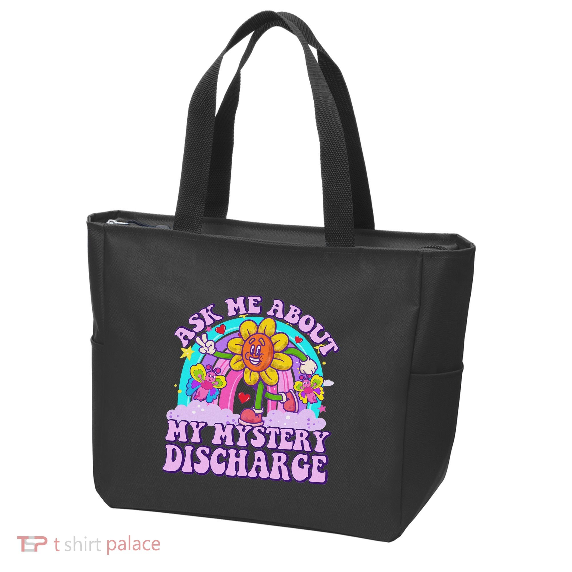Ask Me About Mystery Discharge Tote Bag