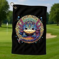 Axolotl Maya Aztec Axolot Golf Towel thumb 1