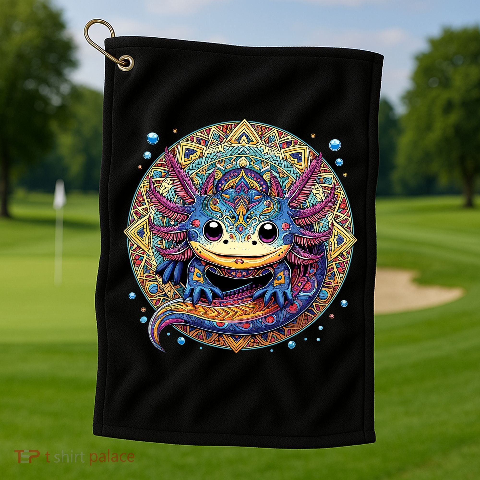 Axolotl Maya Aztec Axolot Golf Towel